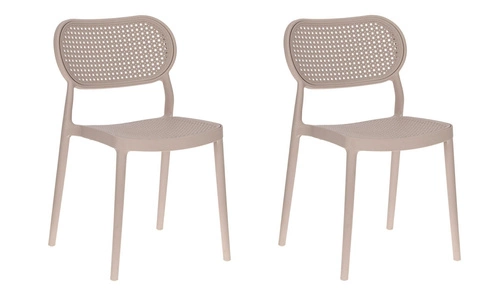 Zestaw 2 krzeseł Bilto taupe