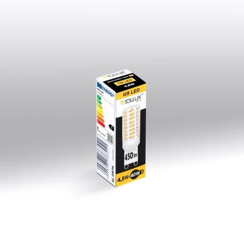Żarówka LED G9 4,5W 3000K ciepła nowoczesna transparentna do lamp Sollux Lighting