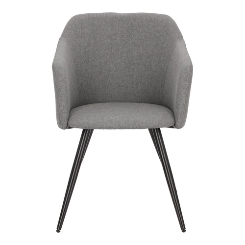 Krzesło tapicerowane Molto szare z podłokietnikami do jadalni i salonu nowoczesne