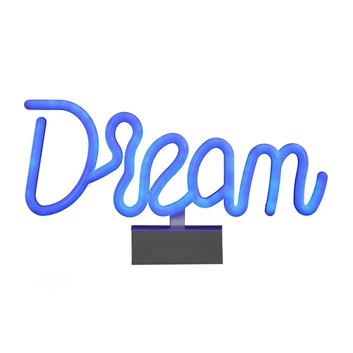 Lampka nocna LED Dream Intesi biała nowoczesna bezprzewodowa z efektem neonu do pokoju dziecka