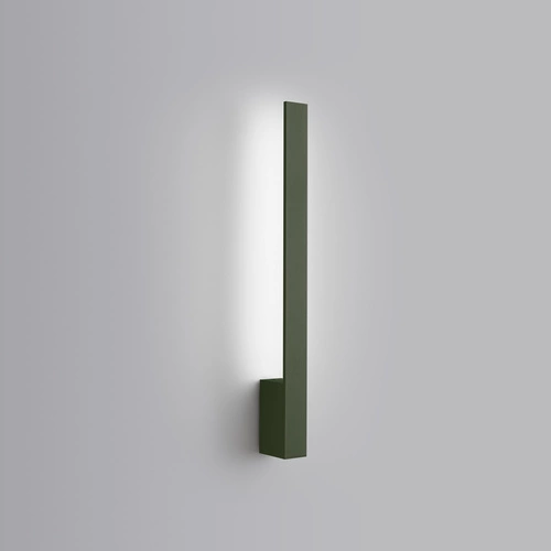 Nowoczesny kinkiet ścienny LED LAHTI 50 zielony oliwkowy do salonu i sypialni aluminium