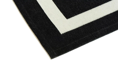 Dywan do salonu Hampton Black 200x300 nowoczesny glamour art deco czarny antypoślizgowy łatwoczyszczący Carpet Decor