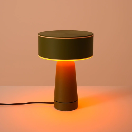 Lampa biurkowa AXO oliwkowa nowoczesna na biurko do gabinetu
