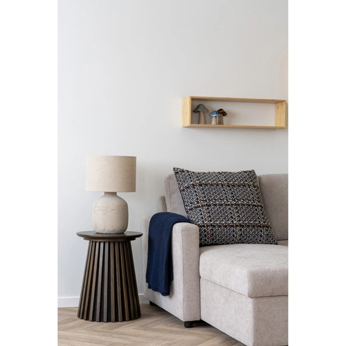 Bilby lampka nocna ceramiczna beżowa ze szklanym kloszem do sypialni