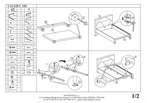 Łóżko do sypialni Victory 160x200 nowoczesne tapicerowane z szufladą i zagłówkiem