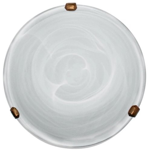 Plafon szklany okrągły Duna 30 cm biały nowoczesny do salonu i sypialni CANDELLUX