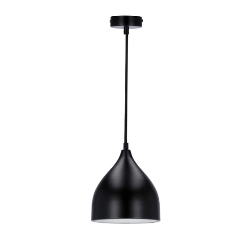 Lampa wisząca czarna Ystad 17 cm metalowa do jadalni i salonu nowoczesna Ledea