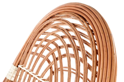 Fotel bujany Kalma wiklinowy boho do salonu i na taras naturalny retro wygodny