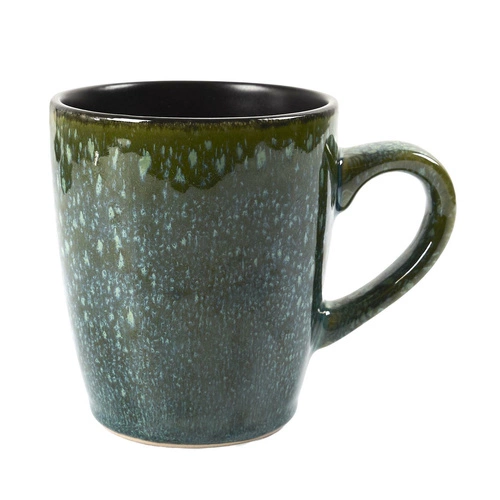 Kubek ceramiczny Elia 300 ml zielony Intesi do kawy i herbaty nowoczesny na prezent