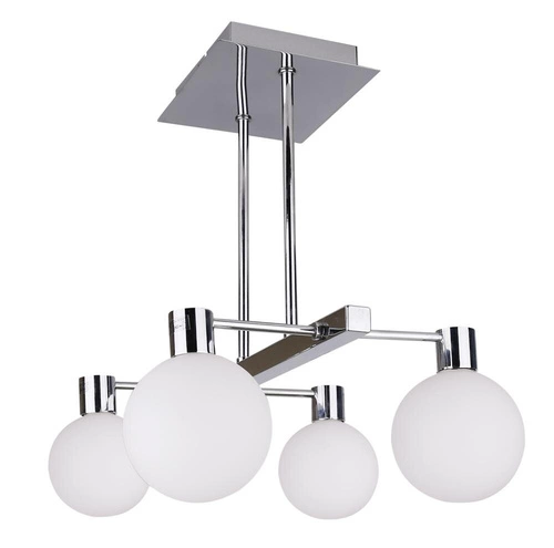 Lampa wisząca Maldus chromowy sztyca  4x40W G9 klosz biały
