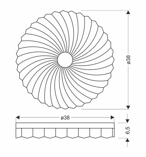 Plafon sufitowy LED Lemo drewniany okrągły 38cm biały do salonu i sypialni CANDELLUX