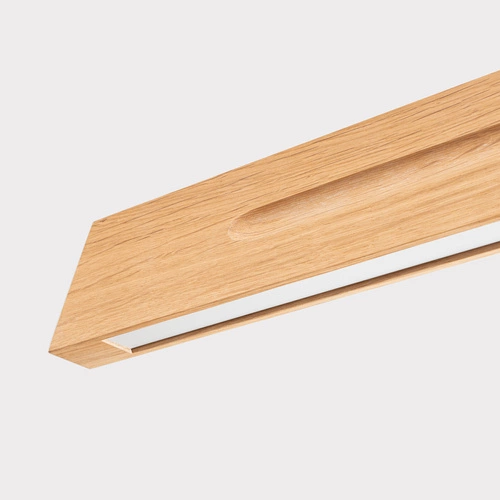 Lampa wisząca LED SKOG 120 drewniana do jadalni nad stół nowoczesna skandynawska