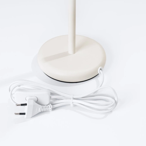 Lampka biurkowa KARBON beżowa nowoczesna regulowana do sypialni i gabinetu SOLLUX LIGHTING