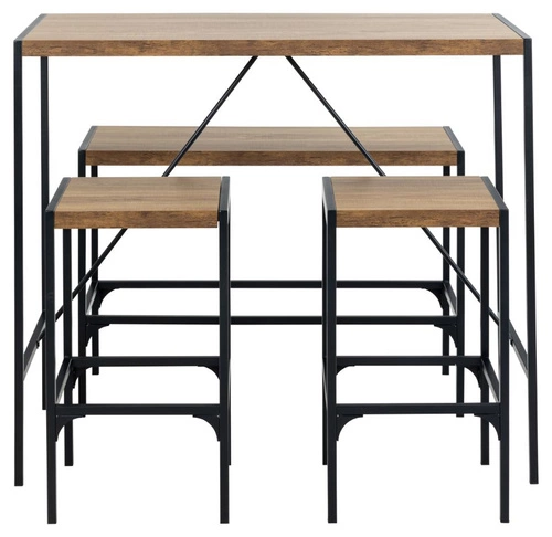 Zestaw Bahamas stół barowy i hokery dąb  rustykalny