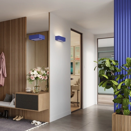 Kinkiet ścienny RIGATA ultramaryna ceramiczny nowoczesny do salonu