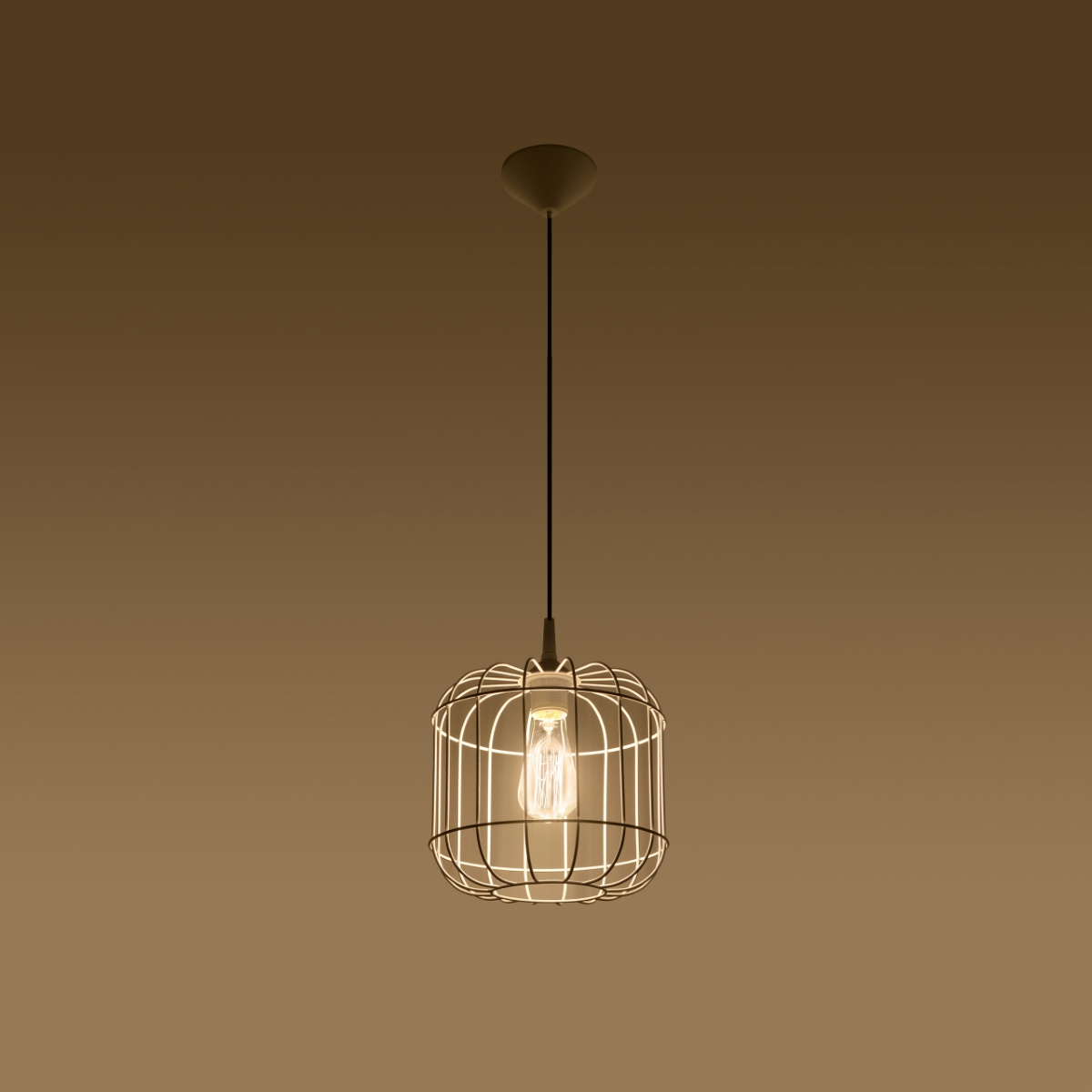 Lampa wisząca CELTA biała nowoczesna metalowa pojedyncza do salonu i kuchni