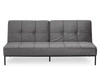 Sofa rozkładana z funkcją spania Perugia VIC welwetowa 3 osobowa szara do salonu nowoczesna Actona