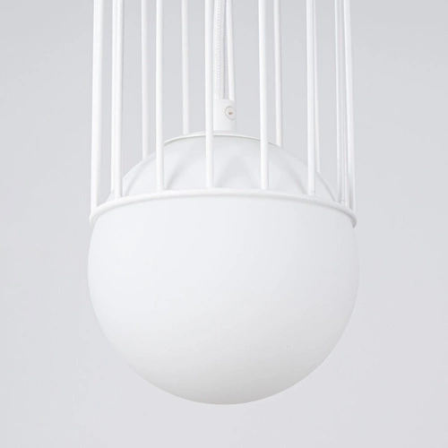 Lampa wisząca BRINA biała nowoczesna do salonu i jadalni stalowa rozproszone światło