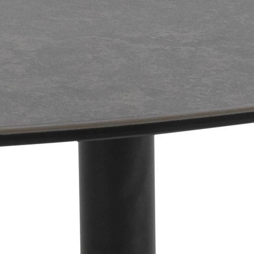 Stolik kawowy owalny czarny Barnsley L nowoczesny szklano-ceramiczny do salonu Actona