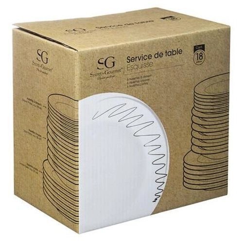 Zastawa stołowa Esquisse 5five simply smart 18-elementowa ceramiczna biała do jadalni zmywarka