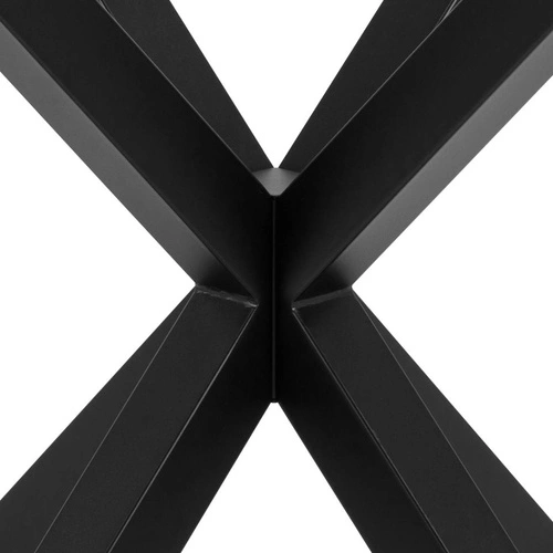 Stół okrągły szklany Heaven 119 cm do jadalni nowoczesny czarny loftowy Actona