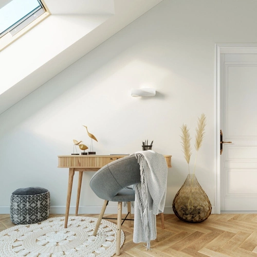 Kinkiet ścienny SIGMA MINI Sollux biały nowoczesny ceramiczny do salonu i sypialni 35 cm