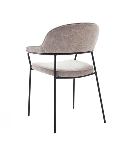 Krzesło tapicerowane Kindersley do jadalni z podłokietnikami szare