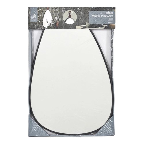 Lustro nieregularne Chigago czarne z uchwytem do przedpokoju lub sypialni na ścianę