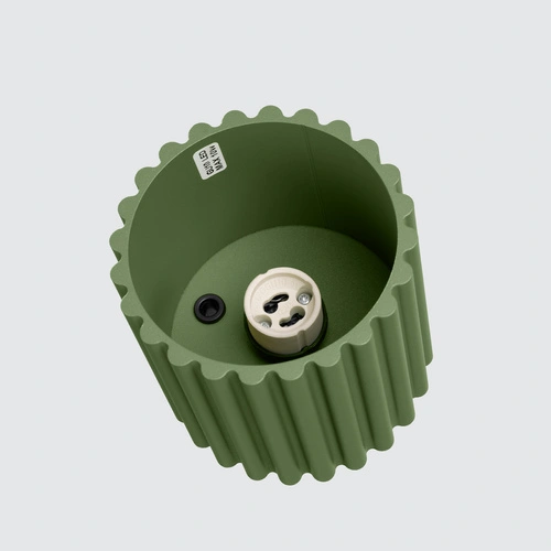 Plafon nowoczesny AURA 1 oliwkowy zielony okrągły do salonu i kuchni aluminium