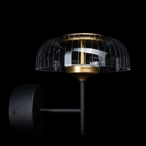 Kinkiet ścienny LED Vitrum czarny nowoczesny do salonu i sypialni ALTAVOLA DESIGN