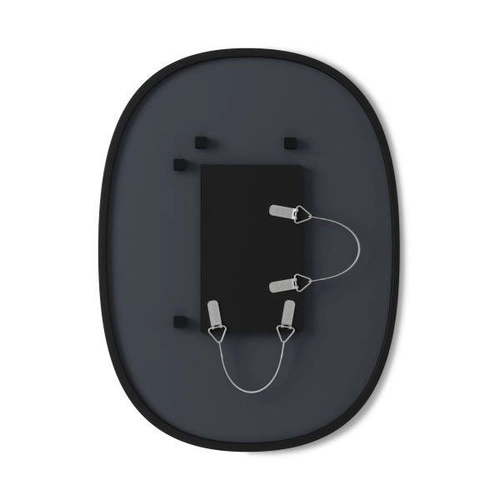 Lustro owalne Hub Umbra do przedpokoju i łazienki w czarnej ramie 60x45 cm