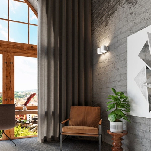 Kinkiet ścienny ORBIS 2 biały nowoczesny podwójny do salonu sypialni korytarza Sollux