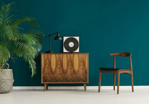 Krzesło drewniane Codo inspirowane Elbow Chair do jadalni tapicerowane ekoskóra brązowe