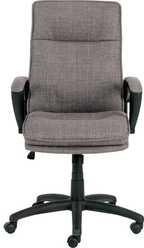 Fotel biurowy Brad szary jasny tapicerowany