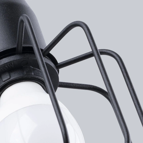 Kinkiet ścienny BELUCI 1S czarny nowoczesny metalowy z ruchomym kloszem do salonu i sypialni