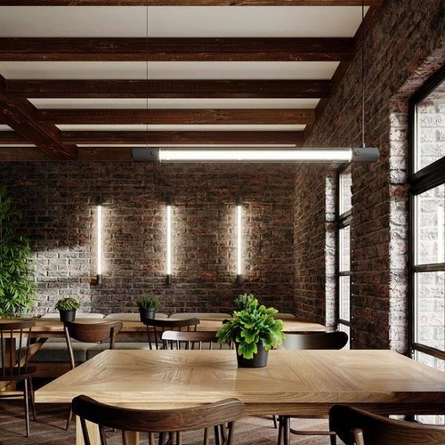 Kinkiet ścienny VALO czarny nowoczesny metalowy LED do salonu i sypialni Thoro 102 cm