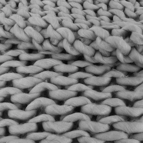 Koc Chunky gruby szary dzianinowy na kanapę pled ciepły do salonu Intesi