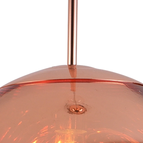 Lampa wisząca kula GLAM 38 cm miedziana nowoczesna do salonu i nad stół