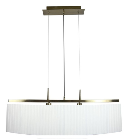 Lampa wisząca Berg 2x40W E14 patyna  abażur biały