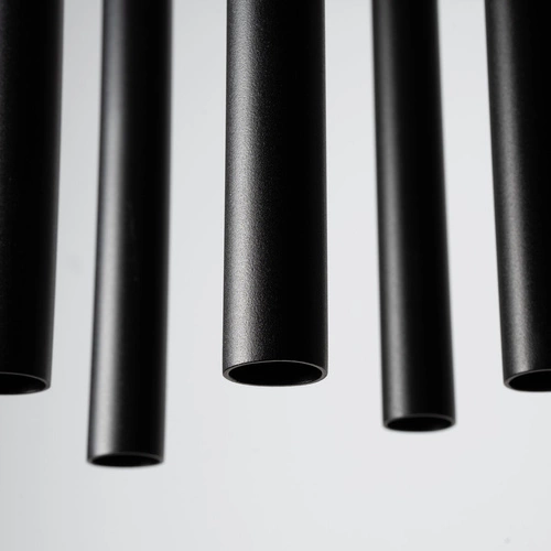 Nowoczesna lampa wisząca Pastelo 5P czarna do salonu i jadalni metalowa SOLLUX