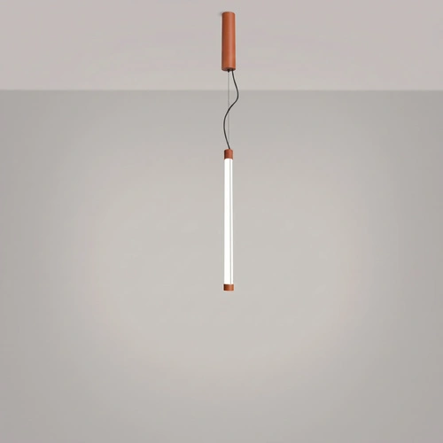Lampa wisząca TRANG LED ochra czerwona regulowana nad wyspę