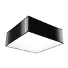 Plafon kwadratowy czarny HORUS 25 nowoczesny do salonu kuchni sypialni Sollux Lighting