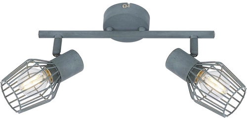 Lampa sufitowa Viking szara regulowana metalowa nowoczesna do salonu i kuchni 2-punktowa