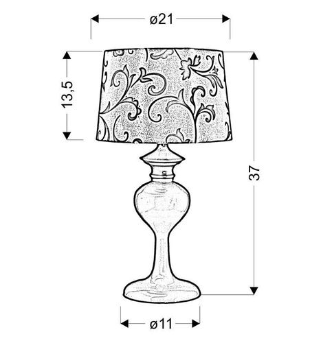 Lampa stołowa Berkane lampka 1x40W E14 szary/beżowy