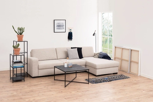 Regał metalowy Seaford II czarny z półkami na książki do salonu i biura nowoczesny 82,5 cm