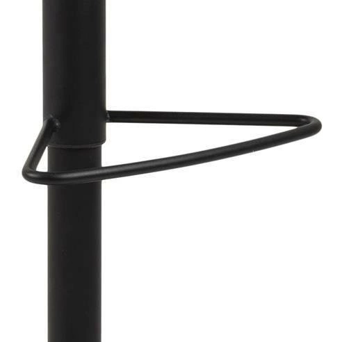 Hoker z oparciem Sylvia Actona nowoczesny tapicerowany obrotowy regulowany do kuchni antracytowy