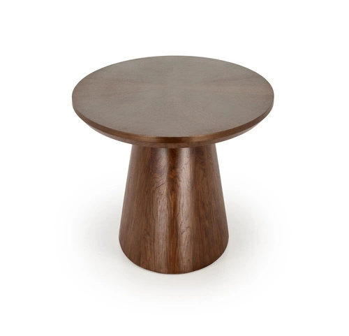 Stół owalny Maryse 220 cm nowoczesny do jadalni orzechowy na jednej nodze Intesi