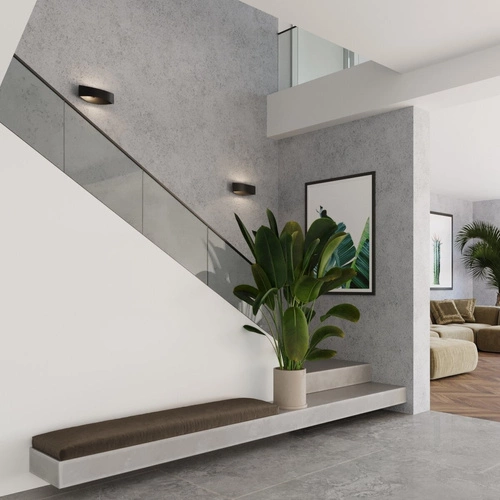 Kinkiet ścienny TONI czarny nowoczesny metalowy świeci góra dół do salonu SOLLUX