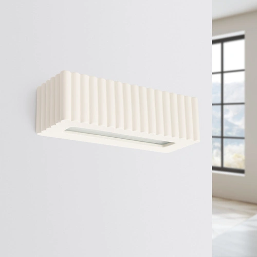 Kinkiet ścienny RIGATA beżowy nowoczesny ceramiczny do salonu