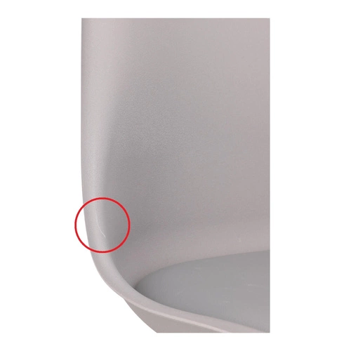 Krzesło Eris PP szare/chrom Outlet